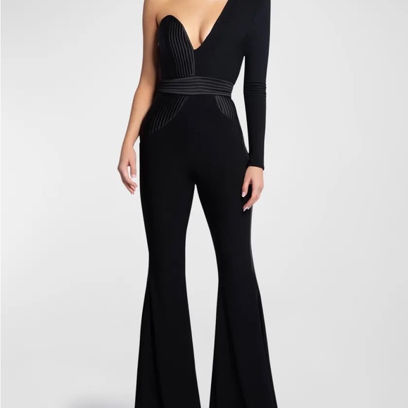 ZHIVAGO It's No Game One-Shoulder Flared Jumpsuit - Main Image